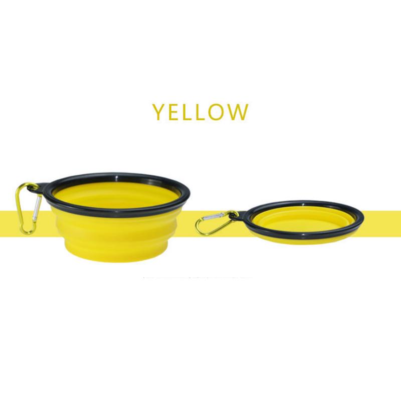 1PC Folding Silicone Dog Bowl Outfit Portable Travel Bowl For Dog Feeder Utensils Pet Accessories