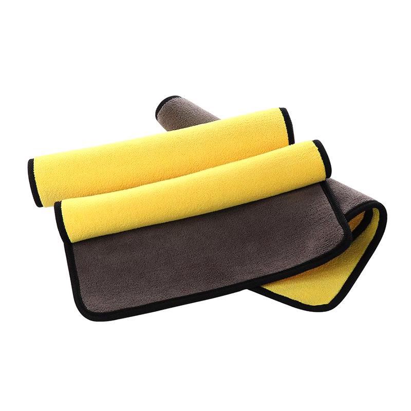 Double-Sided Car Cleaning Towel - Absorbent Coral Fleece, Thickened for Drying