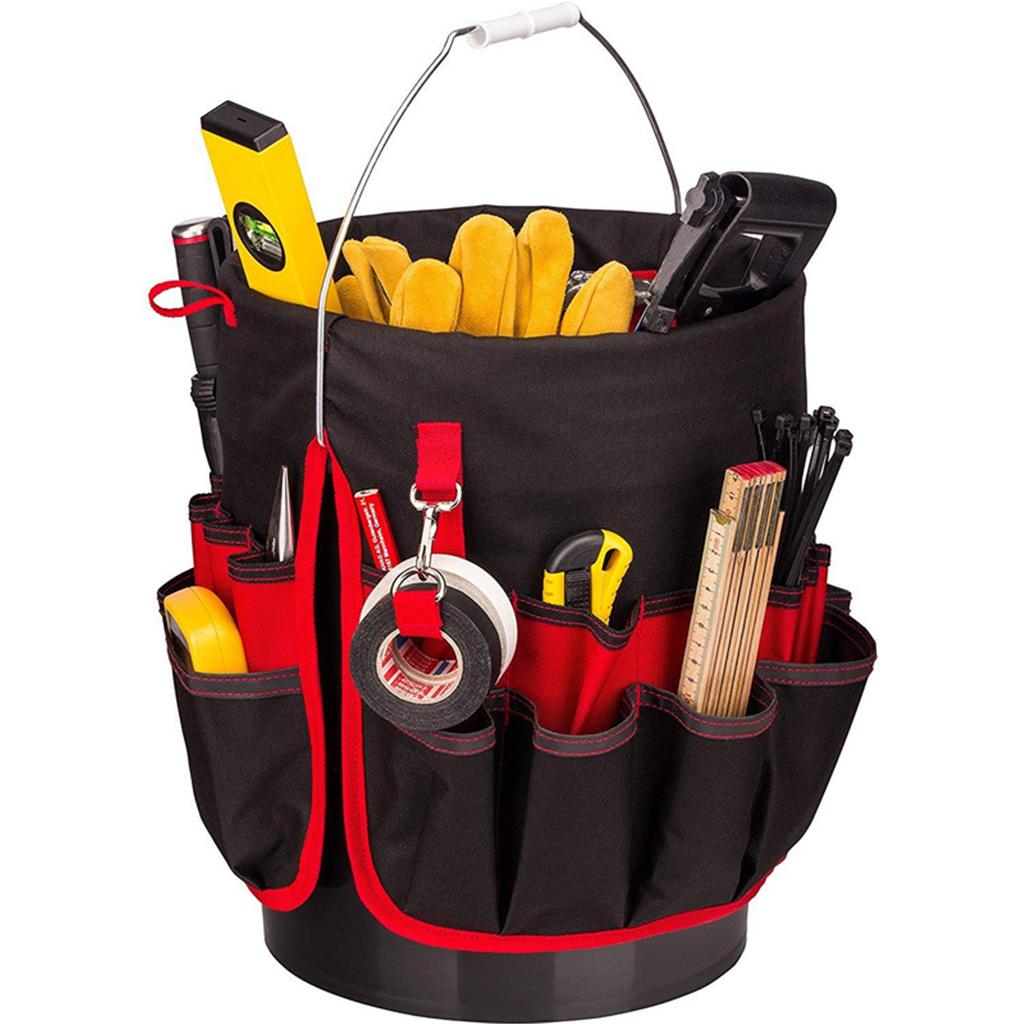 Heavy Duty Oxford Fabric Tool Storage Organizer With Multiple Pockets For Gardening Outdoor Equipment And Accessories