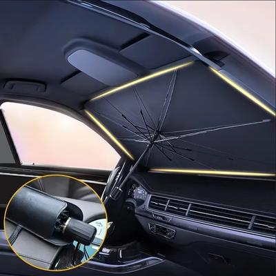 Umbrelă de protecție solară pentru mașină Umbrelă de soare Umbrelă de soare pentru geam față auto Protecție solară pentru mașină Accesorii de protecție interioară a parbrizului