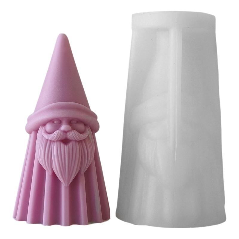 Christmas Santa Claus Silicone Candle Mold Creative Santa Shape Scented Candle Making Silicone Mold for Christmas Party