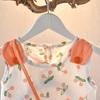 Girls Summer Princess Two Piece Set Short Sleeve Top And Skirt Fashionable Outfit For Little Kids