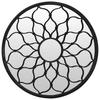 Garden Mirror Black 40x3 Cm Iron Round