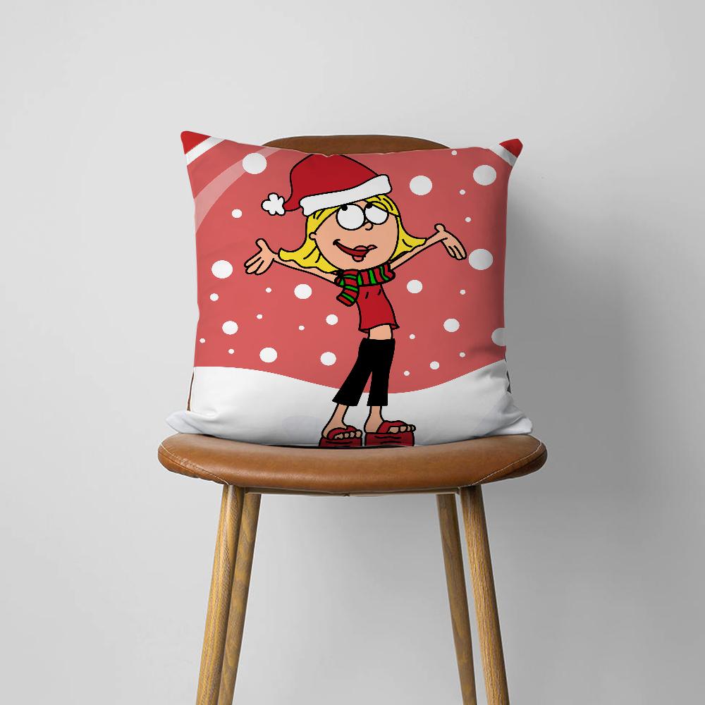 Cartoon Christmas L-Lizzie M-McGuire Girl Cushion For Bedroom Car Coffee Shop Room and Living Room Sofa Decorative PillowCover
