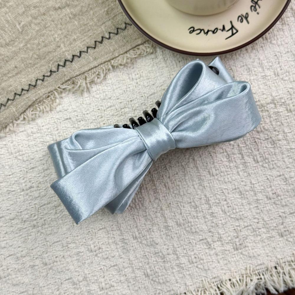 Strong Grip Bow Hair Clip Spring Mechanism High Ponytail Barrette Special Occasion Styling