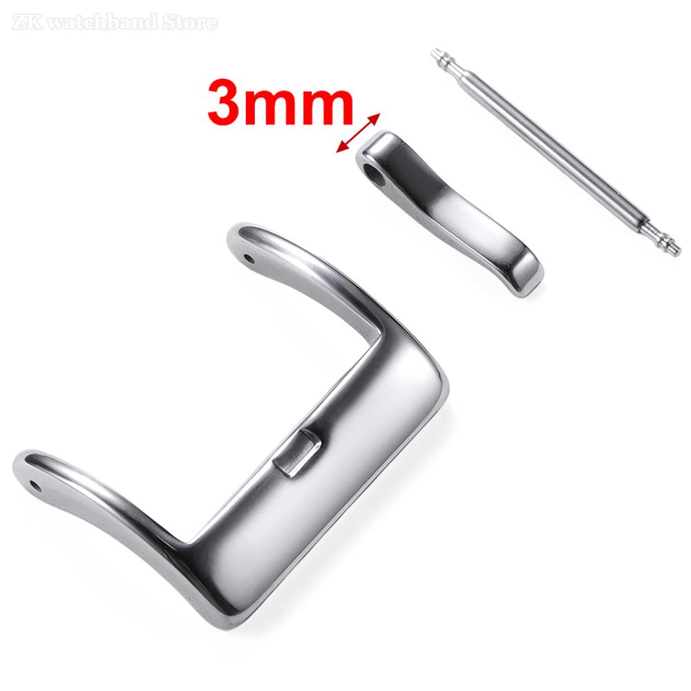 Stainless Steel Watch Buckle Polished Pin Clasp Watchbands Button for Watch Band 16mm 18mm 20mm 22mm 24mm Watches Accessories