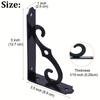 2 PCS Decorative 5 Inch Wall Mount Floating Shelf Bracket for Wall Storage Rack Wall Mounted Partition Load Bearing Support Brac
