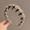 Comfortable Wrapped Hair Hoop Wave Pattern Non-Slip Headband Women's Satin Hairband  Daily Wear