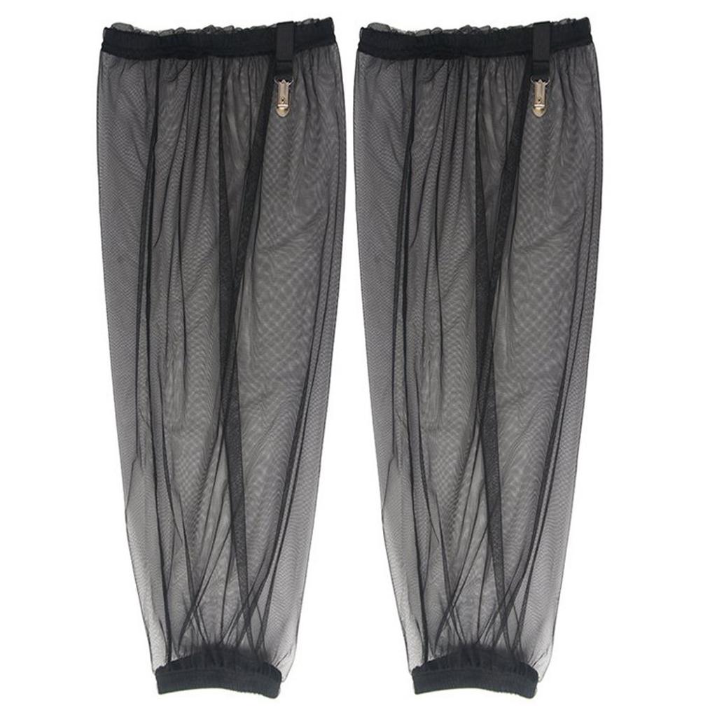 1 par de Mangas para Pies de Malla para Exteriores, Mangas para Brazos de Deportes de Supervivencia, Protectores para Piernas para Acampar, Senderismo, Pesca