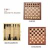 3in1 Large FOLDING WOODEN CHESS SET Board Game Checkers Backgammon Draughts Toy
