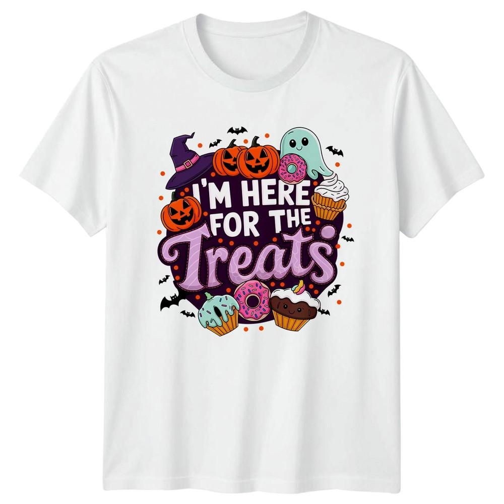 Im Here For The Treats Halloween Holidays Unisexs Tee Unisexs Top Graphic S