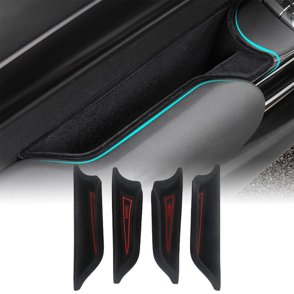 

FDAIUN BMW Mini Cooper F55 Карман для хранения Ручка двери Коробочка для мелочей Держатель Материал ABS F55-plus velvet чёрный