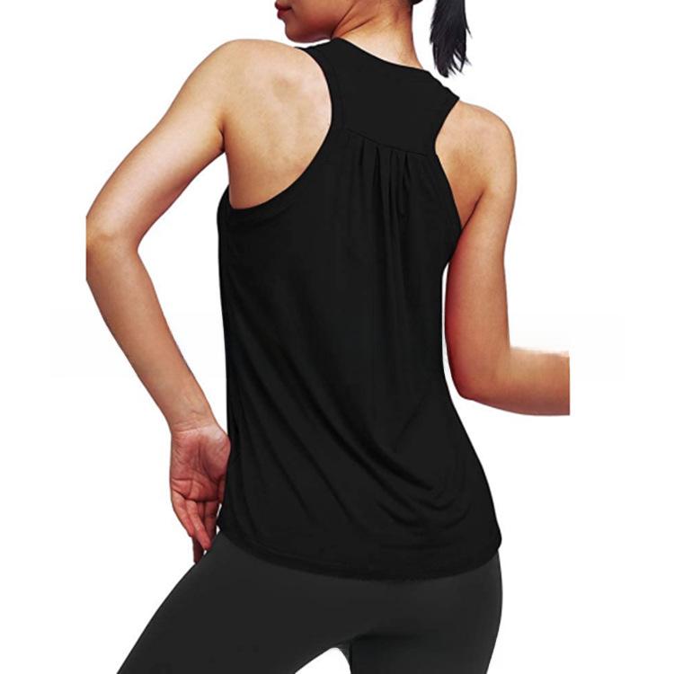 2025 Women's Summer Yoga Sports Vest - European and American Fit, Ruched Fitness Top