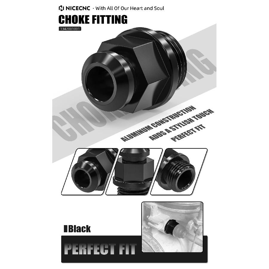 Motorcycle Aluminum Choke Cable Fitting for Suzuki DR650 S SE 1996-2024 DR650S DR650SE Throttle Choke Wire Fitting Connector