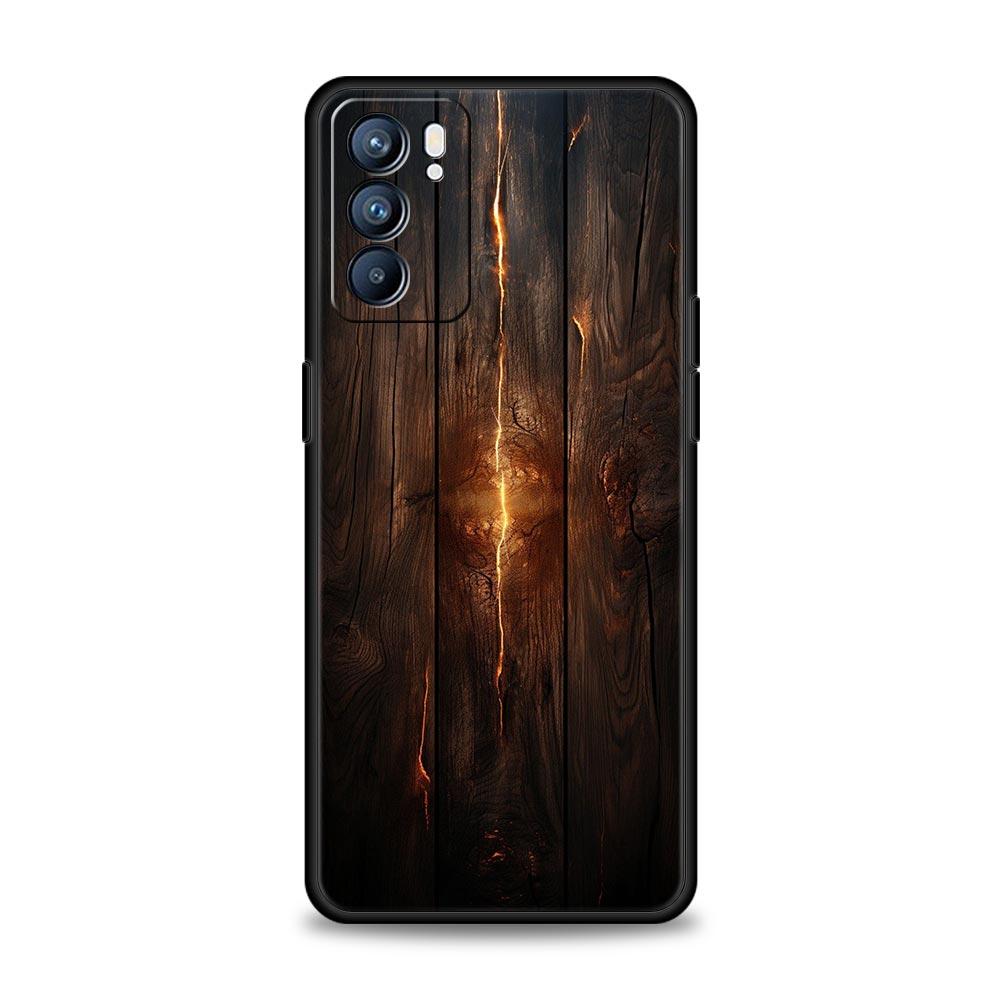 Luxury Vintage Wood Grain Pattern Phone Case For Oppo Reno 13 12 11 10 7 F Find X5 X6 A98 A80 A79 A78 A57 A54 A17 Pro Soft TPU