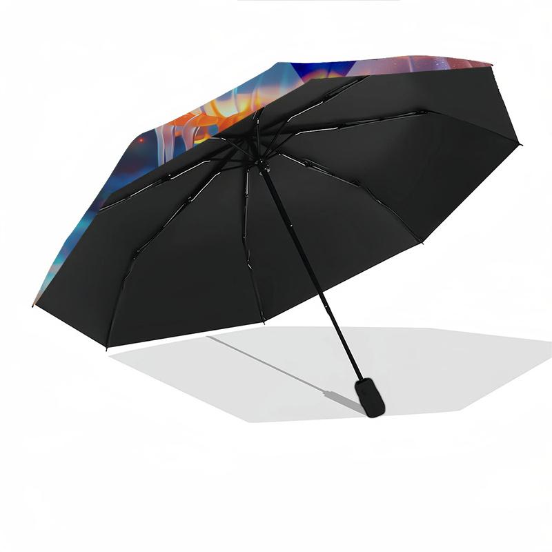 Jellyfish, Marine Life Theme 8 Bone Hand Automatic Folding Fashion Umbrella, Compact and Portable Design, A Perfect Gift for Birthday, Chris