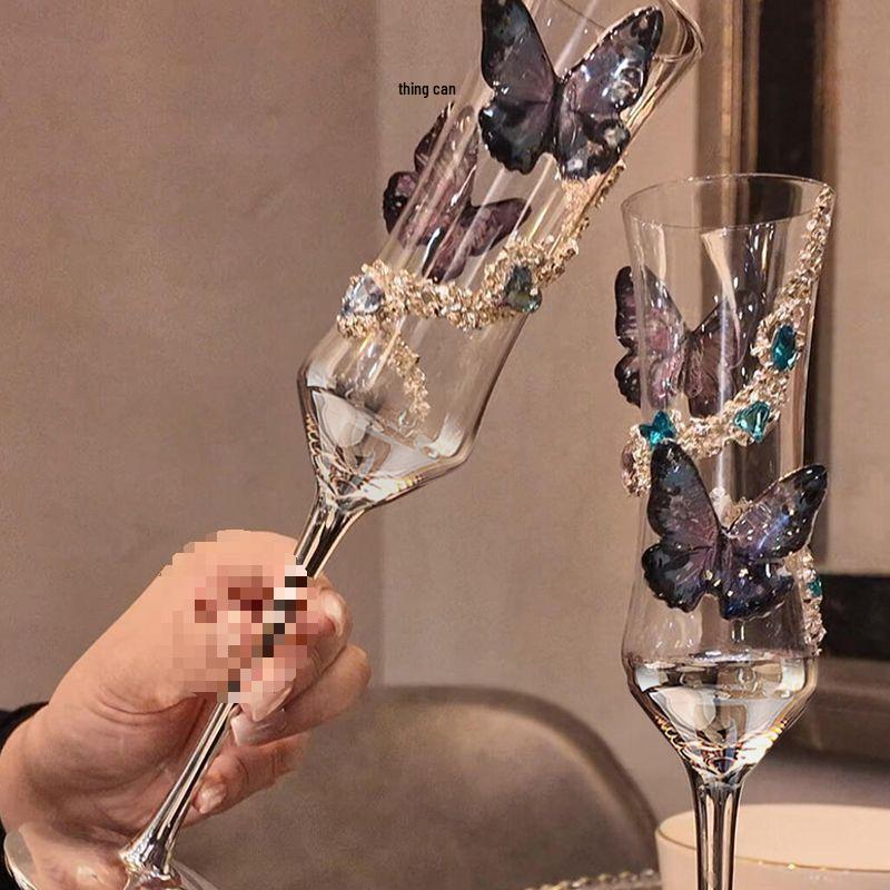 Handgefertigtes DIY Hochzeits-Sektgläser Set - Sektgläser & Verlobungsdekoration Geschenk für Mädchen