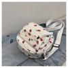 Fashion Printing Strawberry Crossbody Bag Zipper Corduroy Sweet Shoulder Bag Women Girl Gentle Handbag