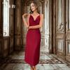 INS Dress Satin Sexy Nightgown, Swaying Collar, Pure Desire Nightgown, Ice Silk Slip Dress, French Dress for Women, 811