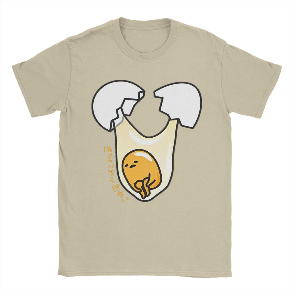 Retro Cute Gudetama Design  Tshirts Unisex Round Neck Short Sleeve Tops  Cotton Summer Clothes