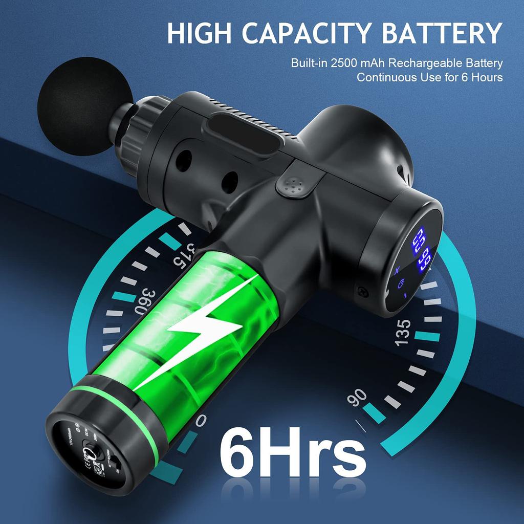 Limited Stocks Fascial Massage Gun Deep Tissue Body Massager For Muscle Pain Relief Lcd Display Adjustable Speeds