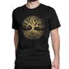 Tree Of Life T-Shirt for Men Forest Nature Budda Symbol Novelty Pure Cotton Tees Round Neck Short Sleeve T Shirts Birthday Gift