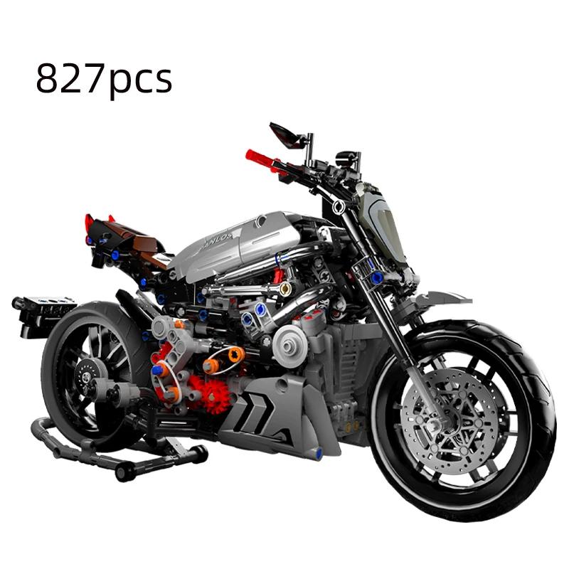 Technický model motocyklu, motorky, auta, stavebnice, závodní motorka, vozidla, kostky, hračky pro děti, dárky