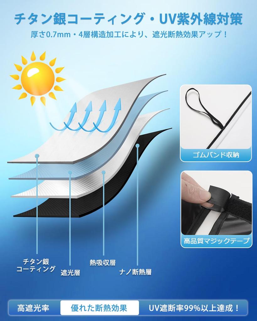 AUTO SPEC Front Sunshade for Toyota 40 Series and Blackout Front Shade with Integrated Triangular UV Sun Heat Easy Installation and Foldable Sunshade