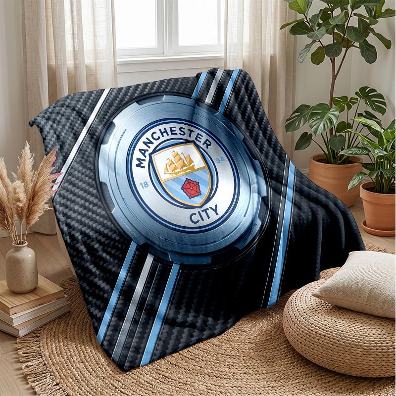 Manchester City Theme blanket Soft Flannel Blanket Plush Throw Blanket Cozy Sofa Bed Blanket for Home Decor