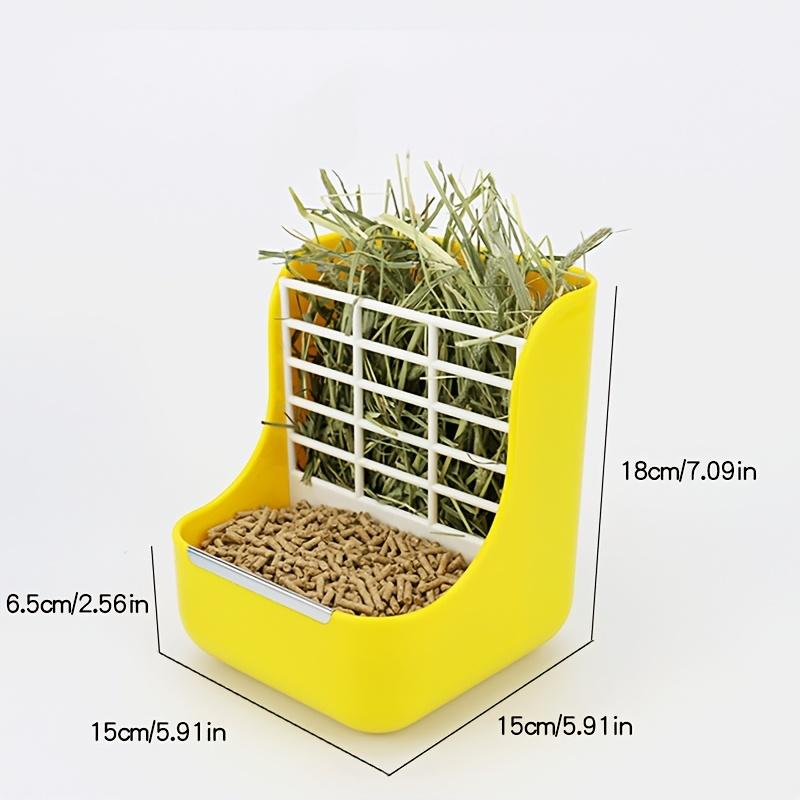 

2-in-1 Hay Feeder for Small Pets - Plastic Rabbit Hay Feeder, Suitable for Rabbits, Guinea Pigs, Chinchillas помаранчевий