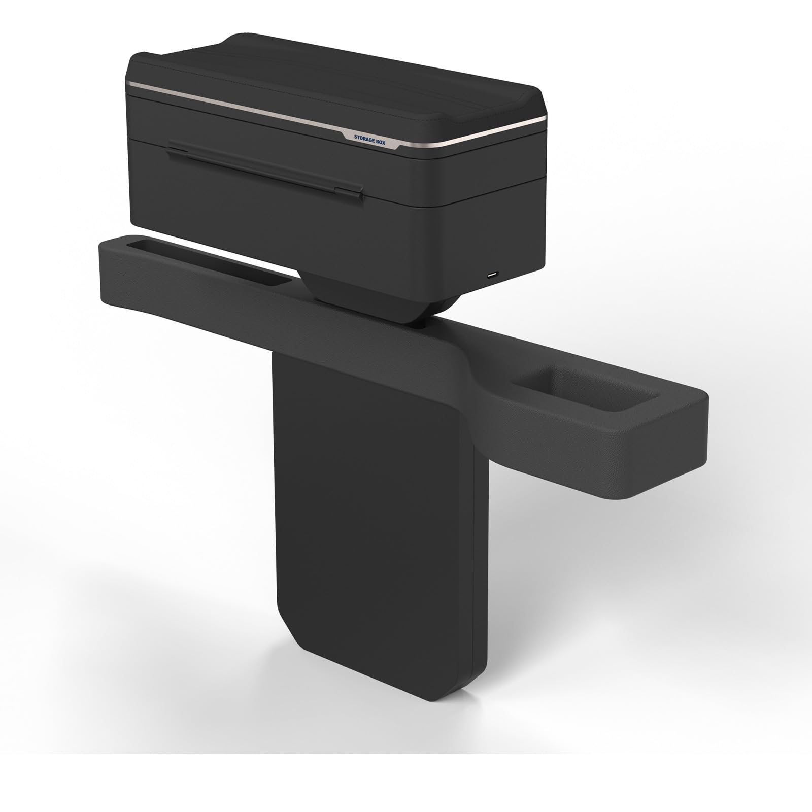

LANTU [Innovative, Multi-functional, Insertable] Gap Armrest for Car, Armrest + 9-Level Height Adjustment + Wireless Charging + Dual-Layer Storage + G