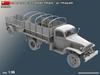 Miniart Scale G7107 Cargo Truck with Trailer Plastic Model Kit MA35372 1/35 Ben-Hur (Military Vehicle)