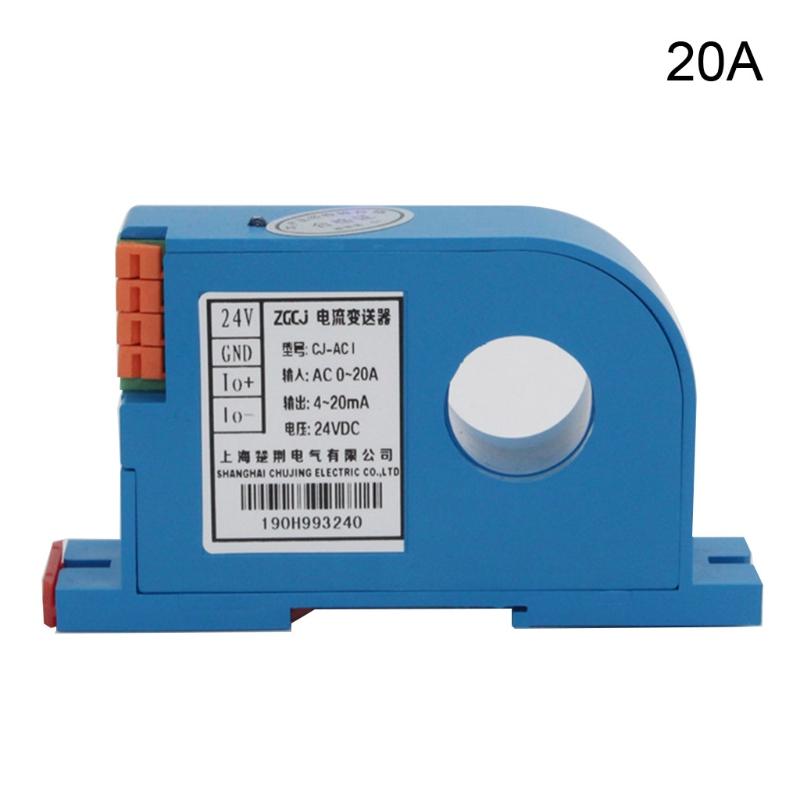 Practical Single-phase AC Electric Current Transmitter 20A/30A/50A/100A/200A Current Transmitter Output 4-20mA Current