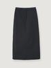 B Muse Mansion Back Slit H-Line Long Skirt - Charcoal
