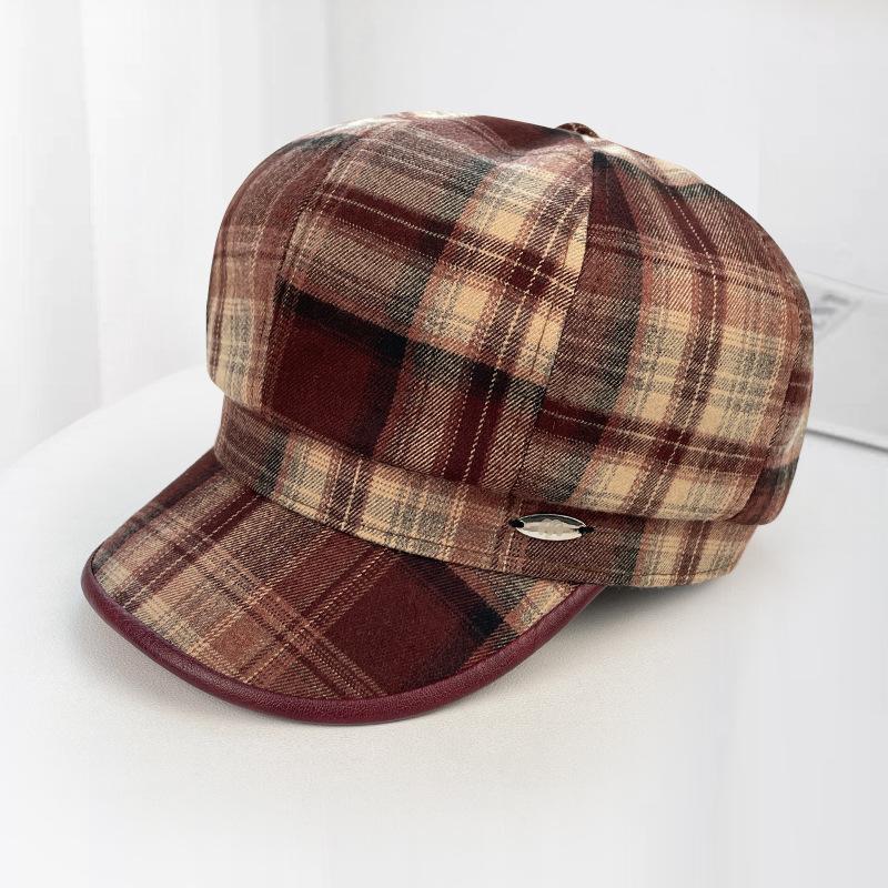 Osmihranná čepice pro děti Retro a univerzální Teplá baretka typu Newsboy Odolná proti větru a zvýrazňující obličej Malý baret pro podzim a zimu