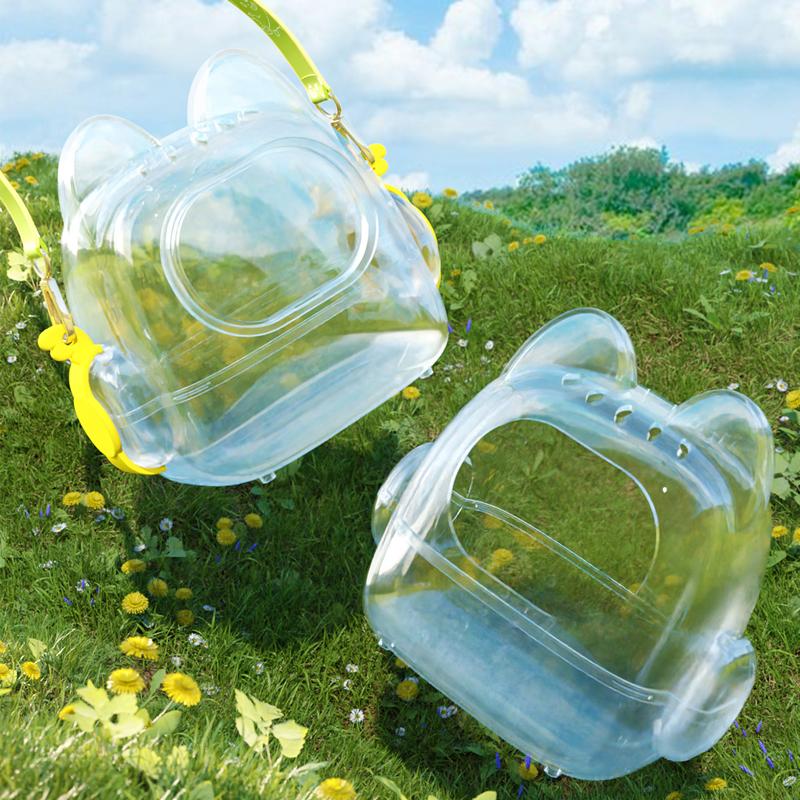 Transparent Mystery Box Keychain Bag Storage Display Case Organizer Box Pouch Jewelry Toy Doll Gift Crossbody Bag Hamster Cage