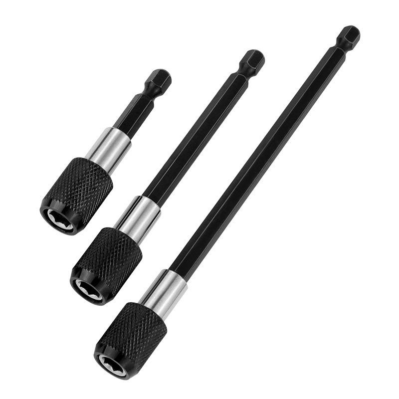 Quick-Release Hex Shank 6.35mm Self-Locking Drill/Screwdriver Extension Adapter