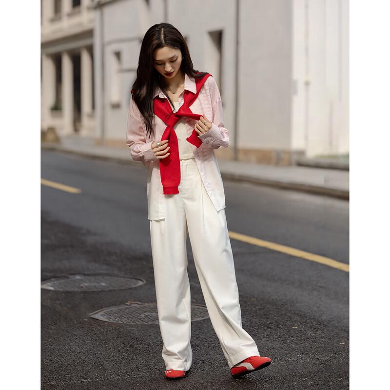 Demana Women's Gradient Stripe Lapel Shirt