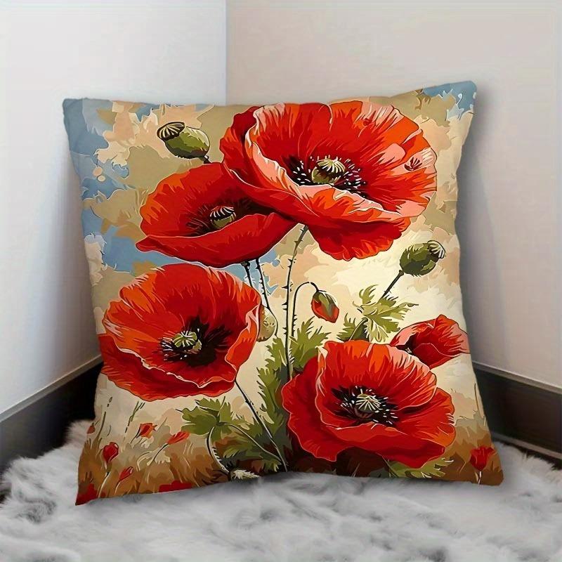 

Короткая плюшевая наволочка с цветочным узором из ромашек 40x40cm/16x16inch