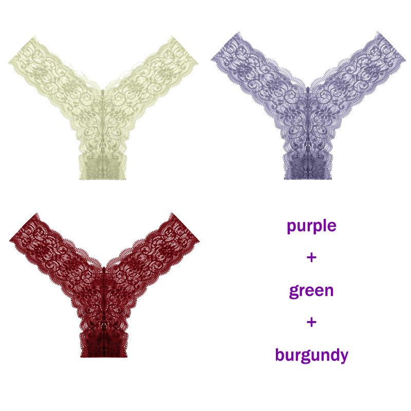 CINOON 3 Teile/los frauen höschen Transparent Low-Taille Unterhose Aushöhlen Tanga Weibliche Nahtlose G-String Sexy Unterwäsche Spitze Dessous panty