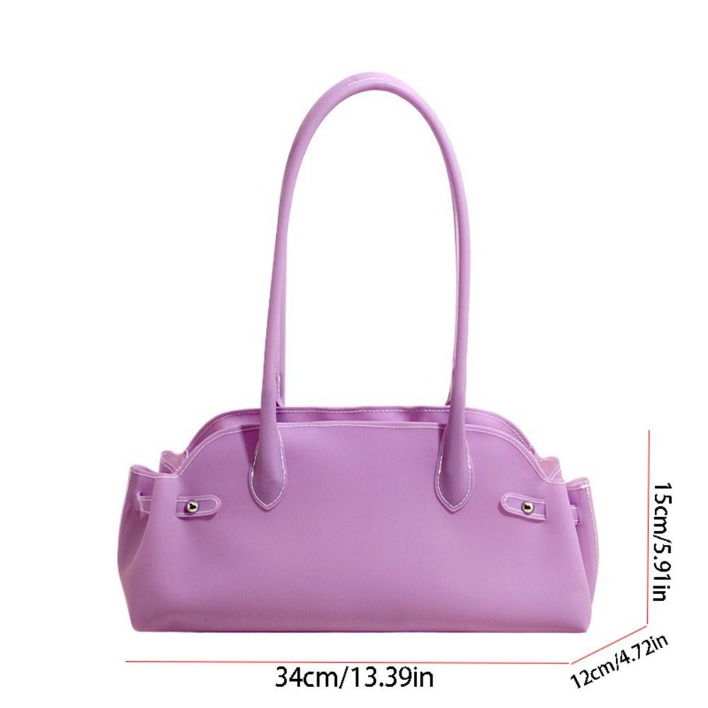 Dopamine Transparent Jelly Bag Solid Color Bowling Bag Travel Armpit Bags Summer