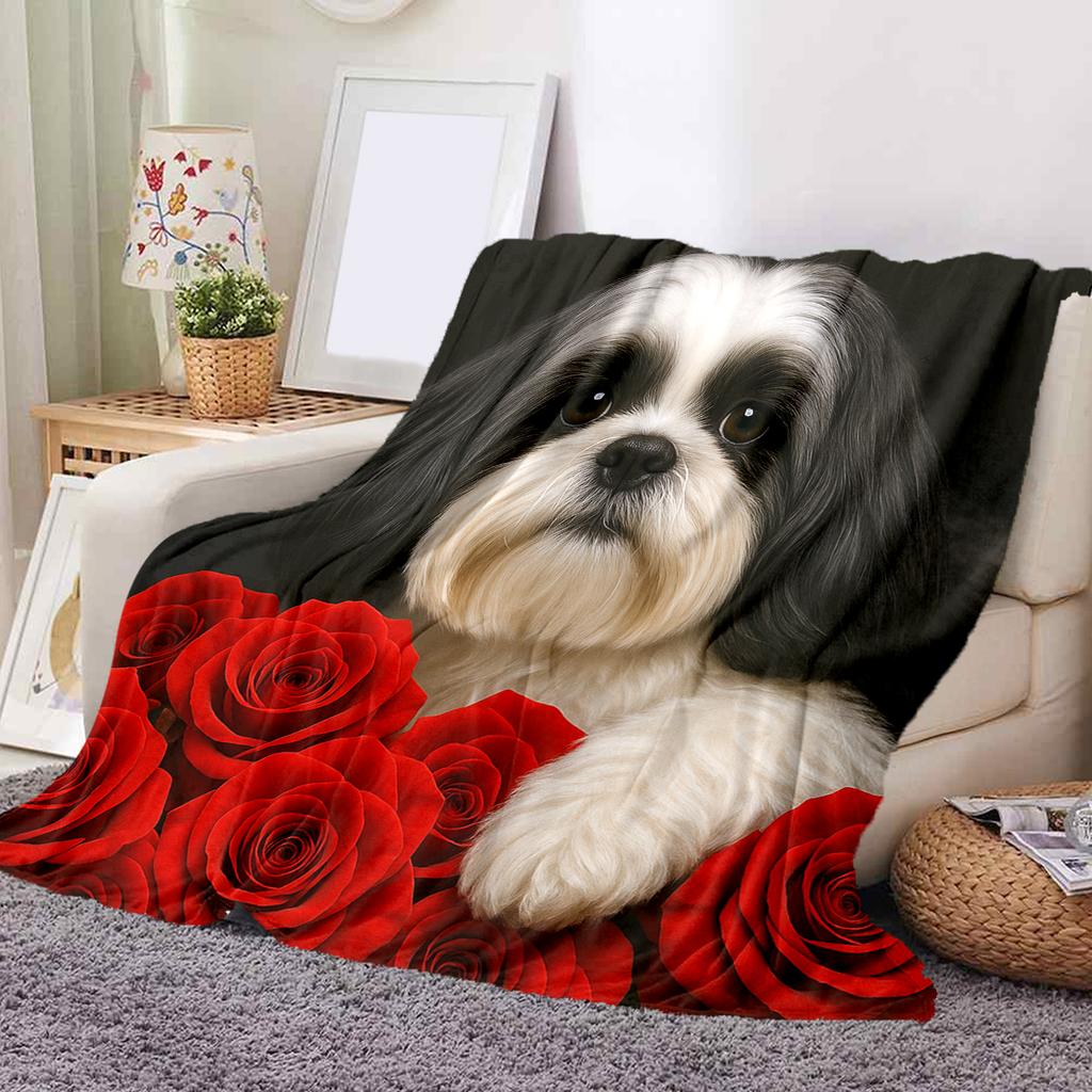 1 шт. Фланелева ковдра з мультяшним принтом, Висока якість, Зручна для всіх сезонів, Декор для дому, Тепло та затишок, Ідеальний подарунок на Різдво, День народження