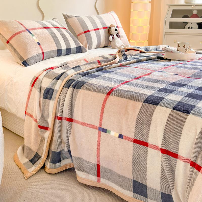 Geometric Plaid Throw Blanket Warm Cozy Blanket for Sofa,Couch,Bed,Reversible Fluffy Plush Flannel Blankets for Adults Women Men