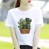 Bottom Shirt Ins Sweet Simple Flowers Round Neck Wear FeUnisex Print Fashion Internet Celebrity Commuter Shortsleeved Tshirt