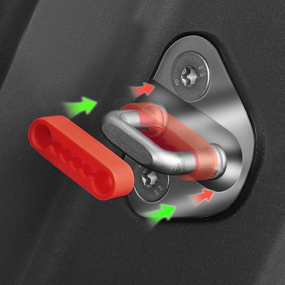 Silicone Car Door Lock Protectors Soundproofing Sound Damper Door Lock Buffer  Auto Accessory