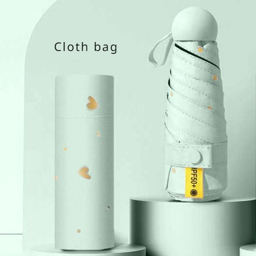 Portable Umbrella Mini Five Fold Umbrella Student Capsule Sun and Rain Dual Use Female Sun Protection and Sunshade Umbrella