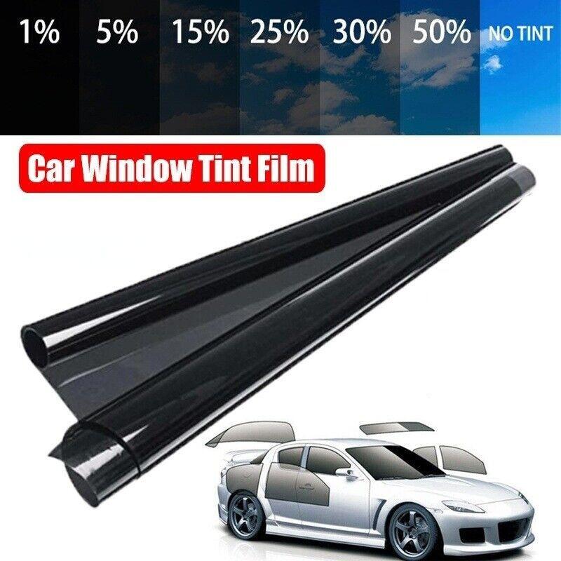 6m CAR WINDOW TINT FILM KIT TINTING SUPER DARK BLACK LIMO 5/15/20/25/35/50% Solar Protection Film Car Window Tint Film