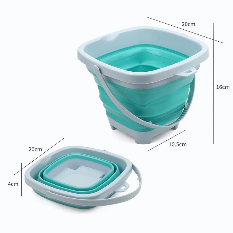 Foldable Multi-functional Sand & Water Bucket: Children's Outdoor Beach and Fishing Toy with Portable Storage