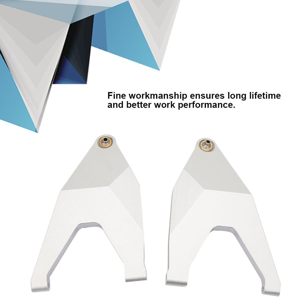 2PCS Metal Front Lower Suspension Arm Pull Rod for TRAXXAS UDR RC Truck Model(Silver)