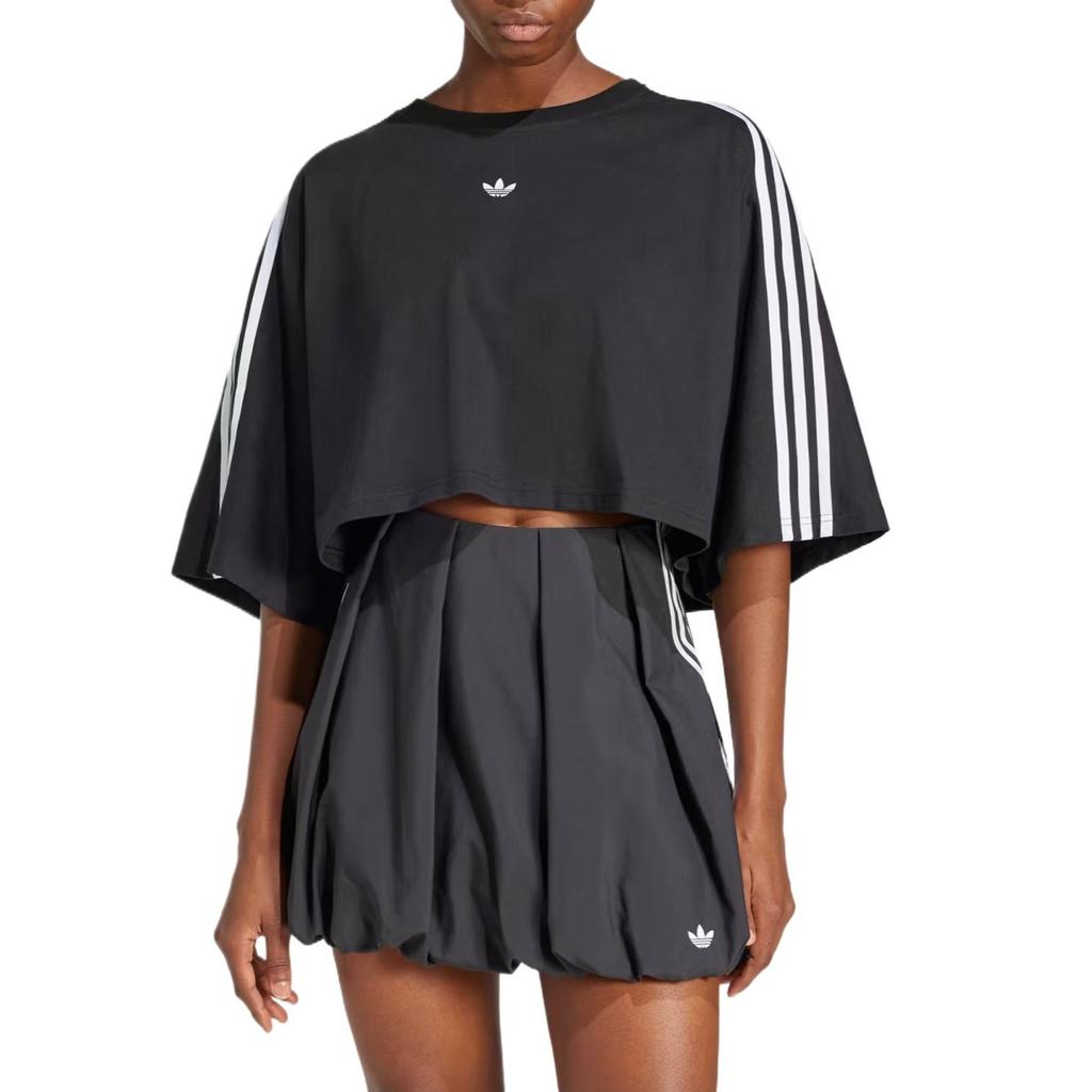 (WMNS) adidas Adilenium Season 3 Boxy Oversized T-Shirt Asia Sizing 'Black White' Women's JY8884